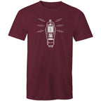 Amplifier Tube Valve - Mens T-Shirt Burgundy Mens T-shirt Music Printed In Australia