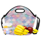 Mermaid Scales - Neoprene Lunch Bag Neoprene Lunch Bag Printed Offshore