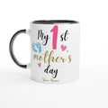 Personalised My First Mother's Day 11oz Ceramic Mug Ceramic Black Personalised 11oz Mug customise Globally Fulfilled Mum personalise