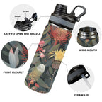 Australian Native Flowers - Insulated Water Bottle with Dual-Use Lid (18oz) Insulated Water Bottle with Dual-Use Lid (18oz) Plants Printed Offshore