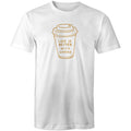 Life Is Better With Coffee Men's AS Colour T-Shirt White Mens T-shirt Coffee Printed In Australia