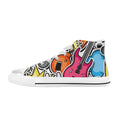 Sticker Music Men's High Top Canvas Shoes US14 Men's Classic High Top Canvas Shoes Printed Offshore