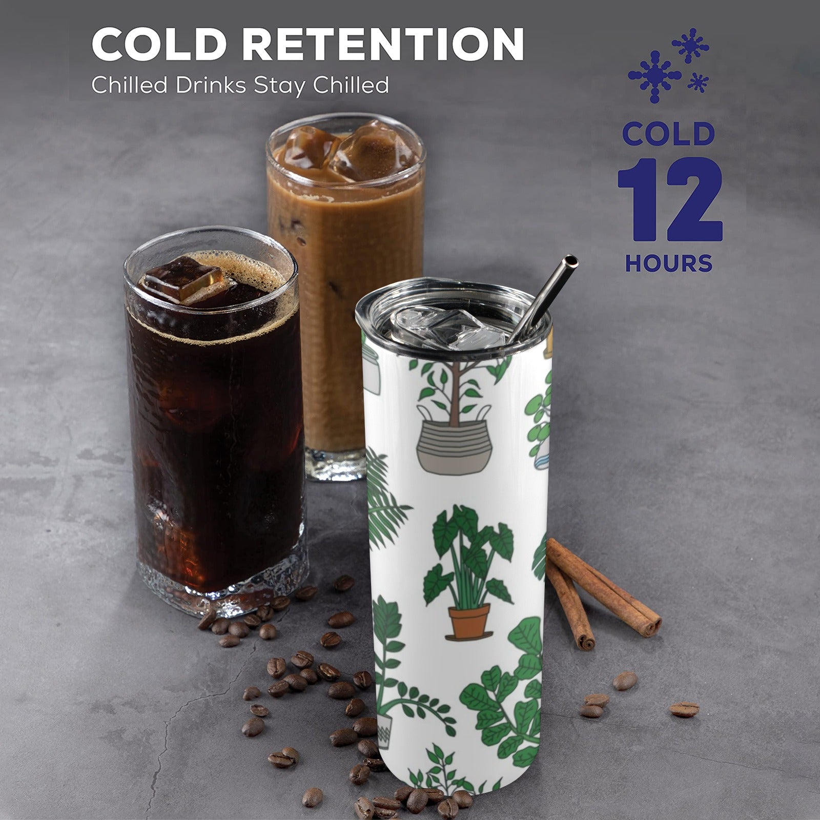 Plant Lover 20oz Tall Skinny Tumbler with Lid and Straw