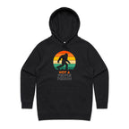 Not A People Person, Yeti, Bigfoot - Womens Hoodie Black Womens Hoodie Printed In Australia
