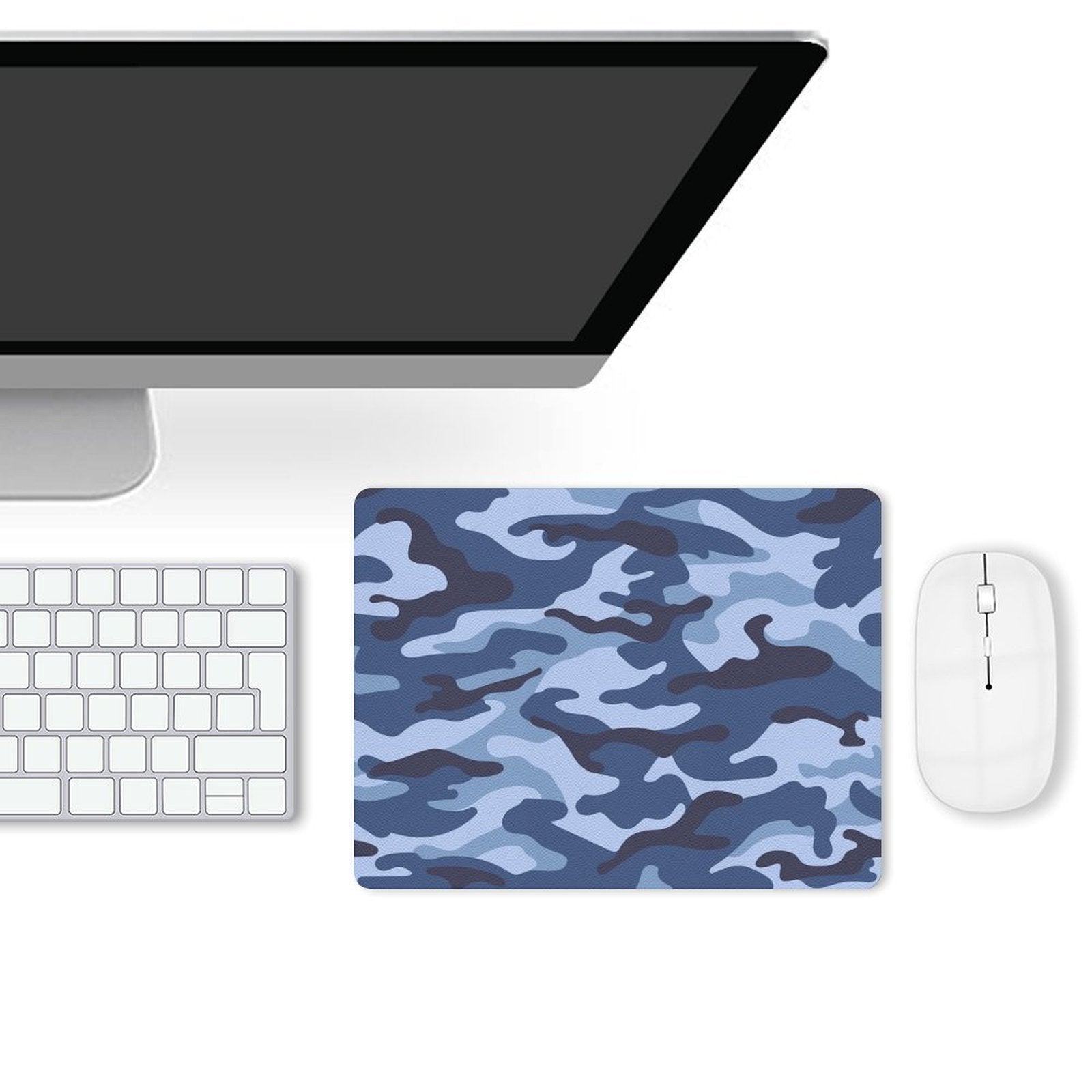 Blue Camouflage Leather Mouse Pad Leather Mouse Pad Printed Offshore