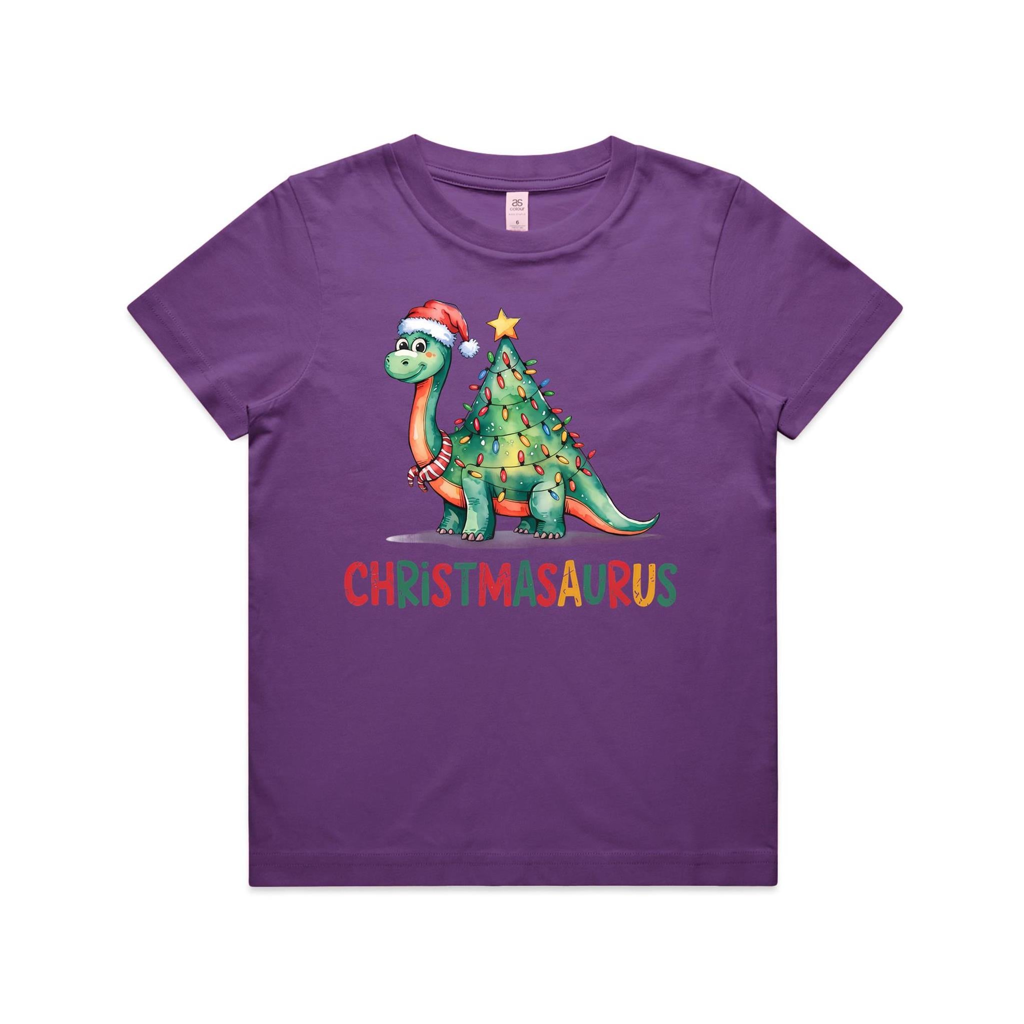 Christmasaurus, Christmas Dinosaur - Kids T-shirt