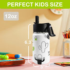 Graphic Cactus 12oz Kids Water Bottle with Straw Lid