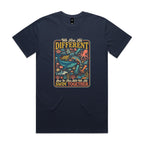 We Are All Different, But We All Swim Together Men's AS Colour T-shirt Midnight Blue Mens T-shirt animal Ocean Positivity Printed In Australia