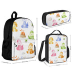 Cute Dinosaurs - Three Piece Backpack Set