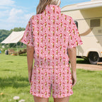 Cherry Ice-cream Women's Windbreaker Short Set Women's Windbreaker Short Set Food Printed Offshore