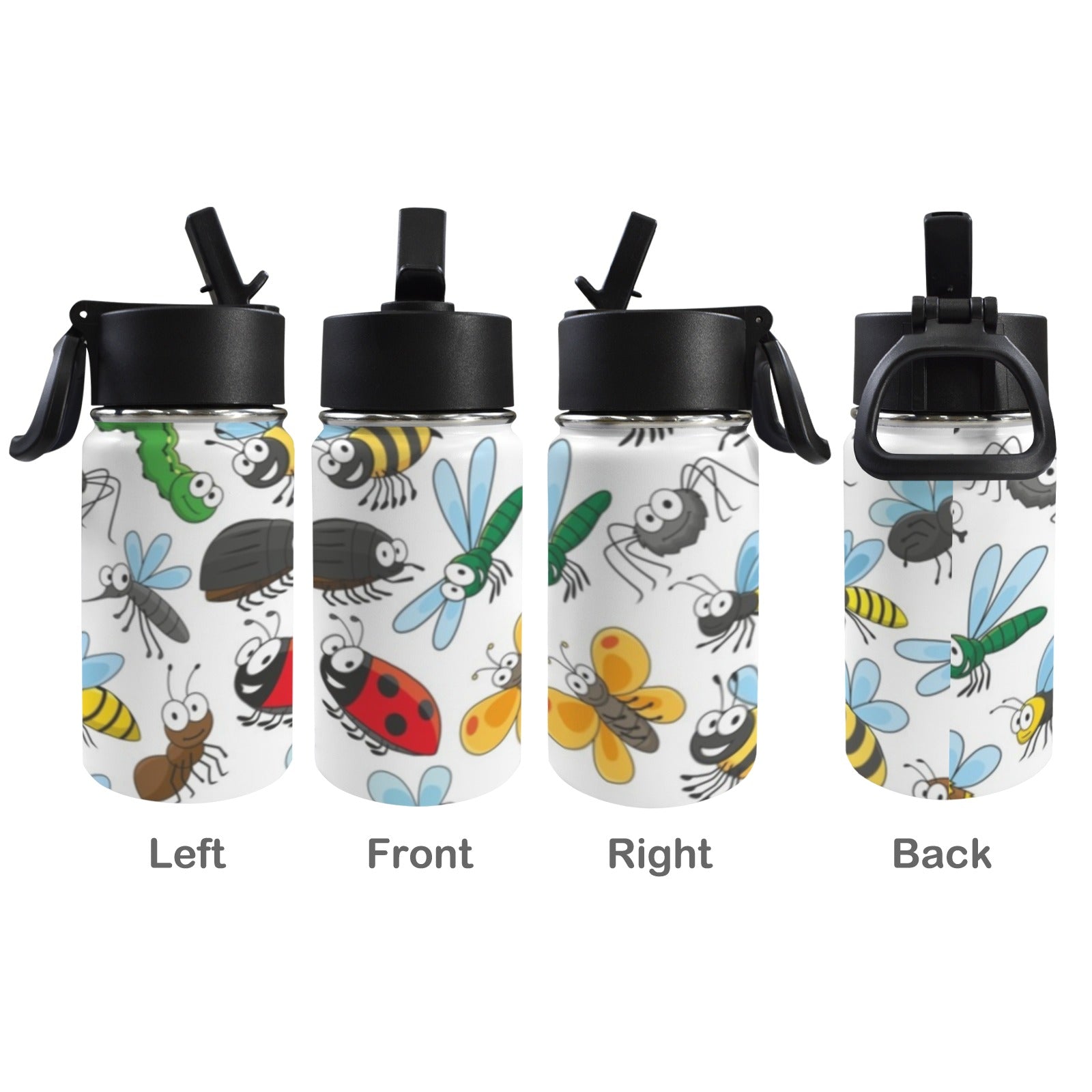 Little Creatures 12oz Kids Water Bottle with Straw Lid