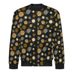 Planets Men's Casual Zip‑Up Bomber Jacket
