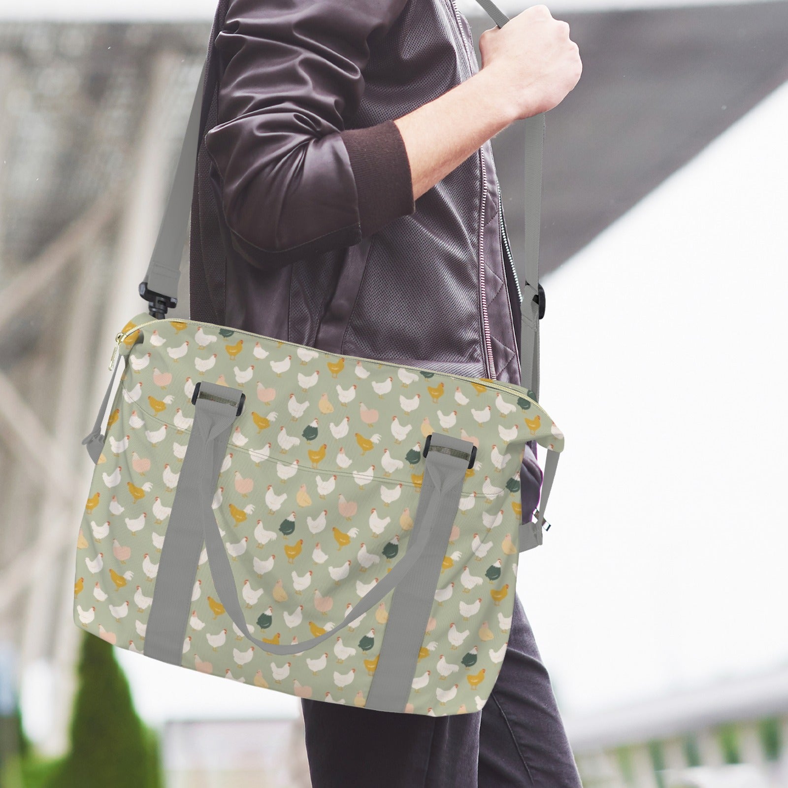 Chicken Life Duffle Bag-Simple (Model 1715) Duffle Bag-Simple (1715)