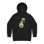 Avocado, I Don't Give A Guac - Womens Hoodie Black Womens Hoodie Food Printed In Australia