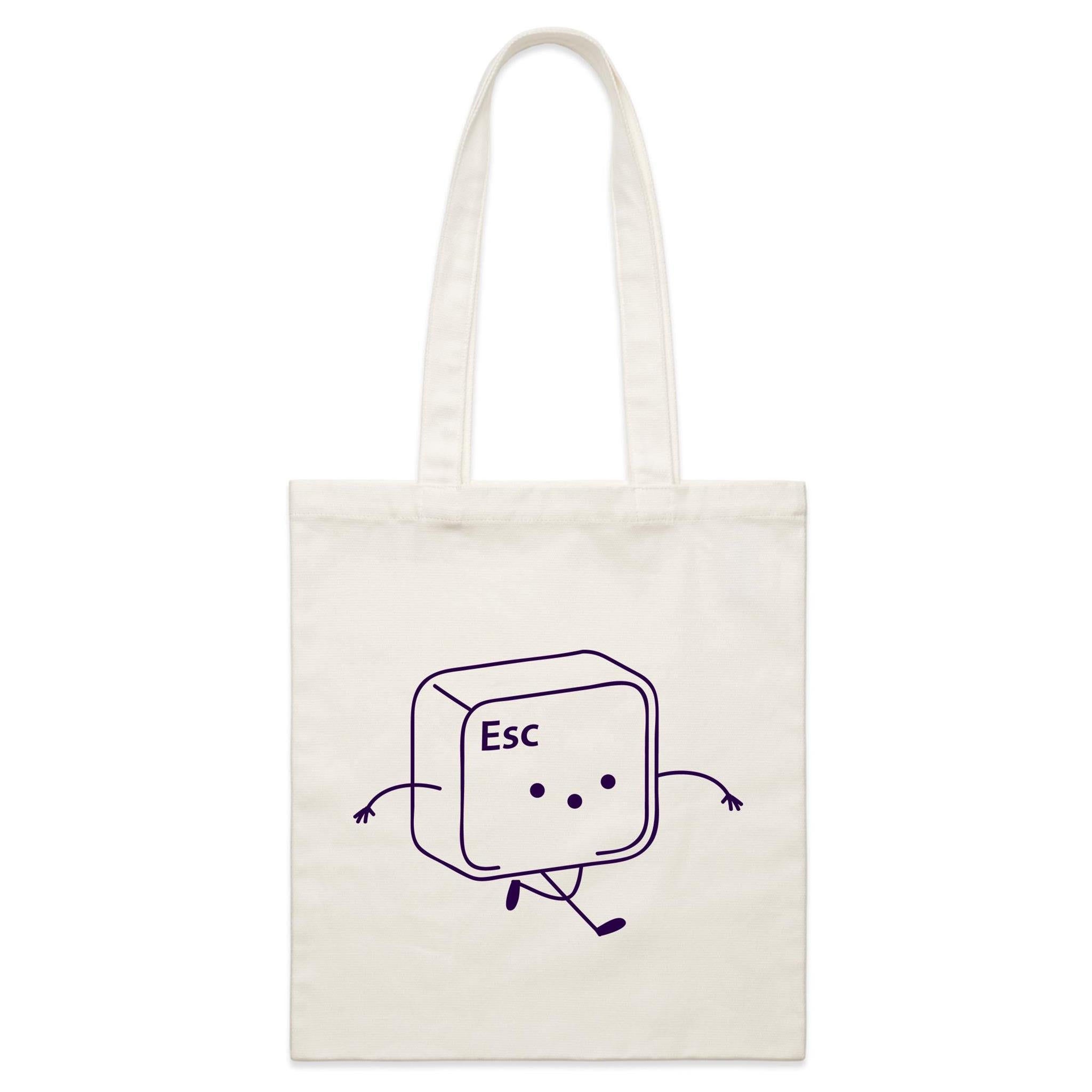 Escape Key - Parcel Canvas Tote Bag Default Title Small Tote Bag Printed In Australia Tech