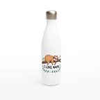 Sloth, I Like Naps - White 17oz Stainless Steel Water Bottle Default Title White Water Bottle animal Globally Fulfilled