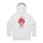 I Want To Be-Leaf, UFO - Womens Hoodie White Marle Womens Hoodie Printed In Australia Sci Fi