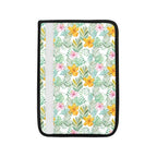 Tropical Flowers And Leaves Car Seat Belt Cover 7''x10'' (Pack of 2) Car Seat Belt Cover 7x10 (Pack of 2) Plants Printed Offshore