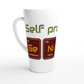 Self Proclaimed Genius White Latte 17oz Ceramic Mug Default Title Latte Mug Funny Globally Fulfilled Science