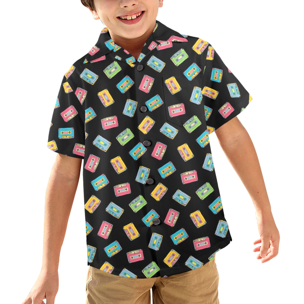 Colourful Cassettes Junior Kids Hawaiian Shirt