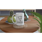 Personalise - Giraffe Name - White 15oz Ceramic Mug Personalised 15oz Mug animal customise Globally Fulfilled Name personalise