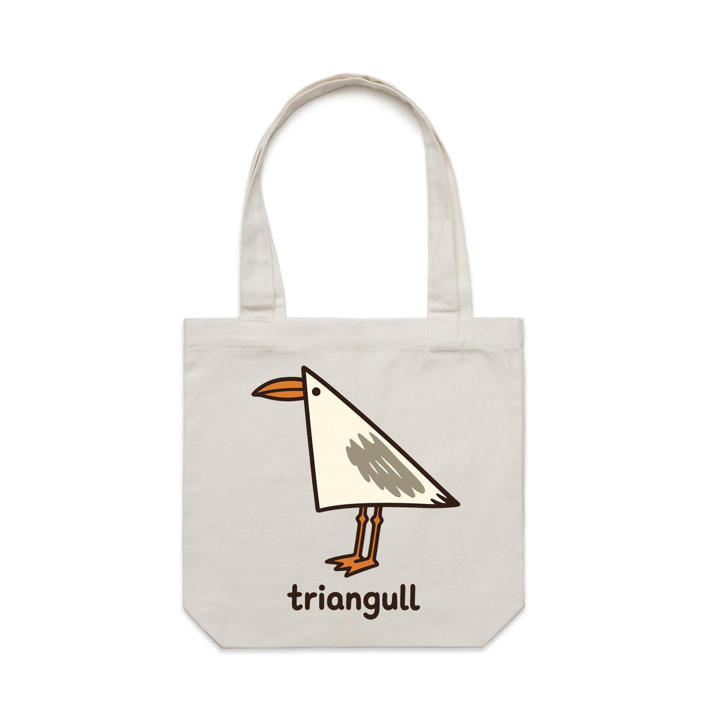 Triangull Geometry Seagull Canvas Tote Bag
