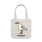 Triangull Geometry Seagull Canvas Tote Bag