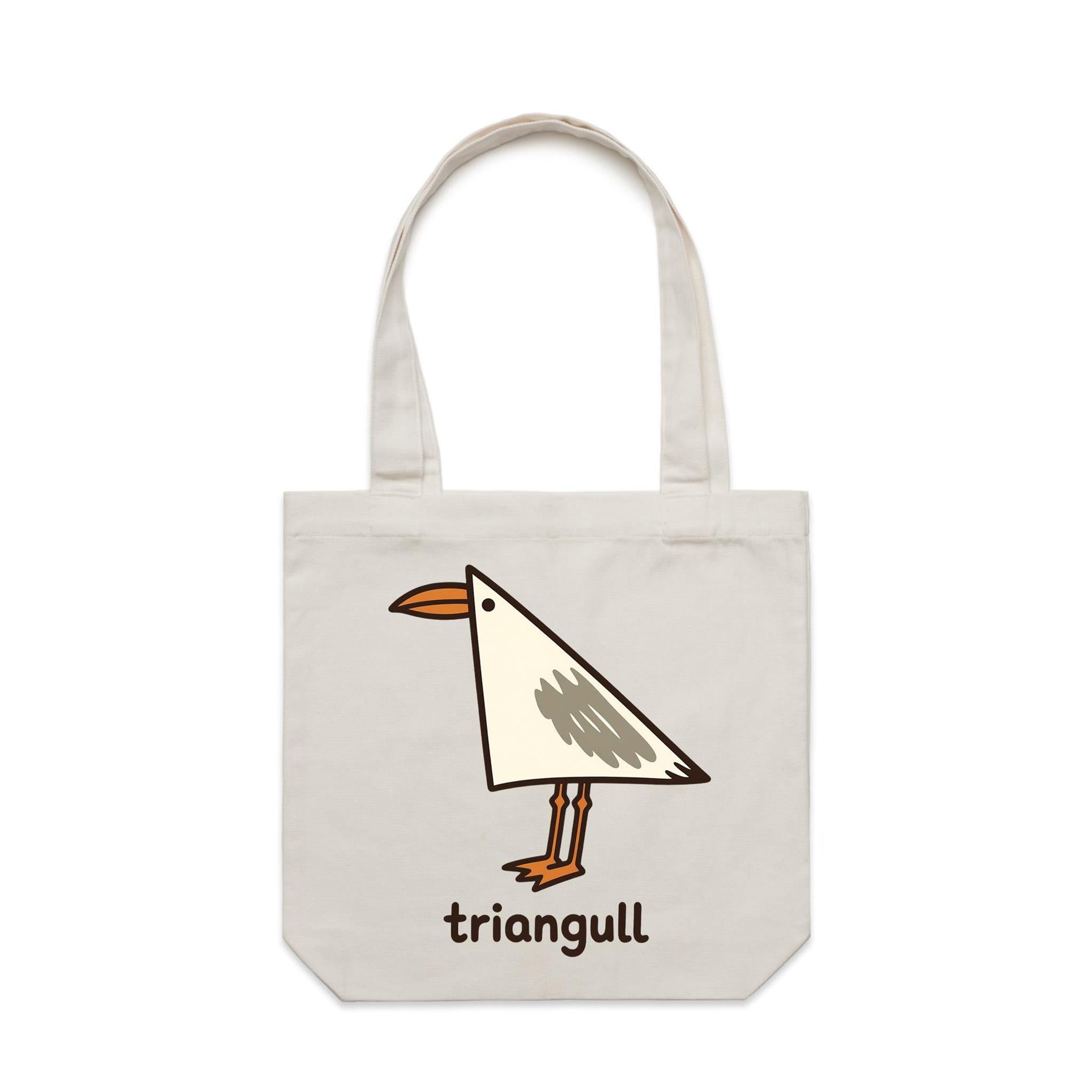 Triangull Geometry Seagull Canvas Tote Bag