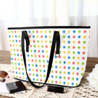 Stars - Leather Tote Bag-Large