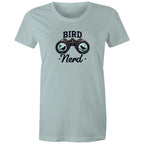 Bird Nerd - Womens T-shirt Pale Blue Womens T-shirt animal Printed In Australia