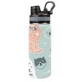 Cat Stretch - Insulated Water Bottle with Dual-Use Lid (18oz) One Size Insulated Water Bottle with Dual-Use Lid (18oz) animal Printed Offshore