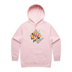 Hand Me The Popcorn - Womens Hoodie Pink Womens Hoodie Food Printed In Australia
