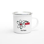 Personalised Mug - I'm The Bomb, Atom - White 12oz Enamel Mug Personalised Enamel Mug customise Globally Fulfilled Name Personalise Science
