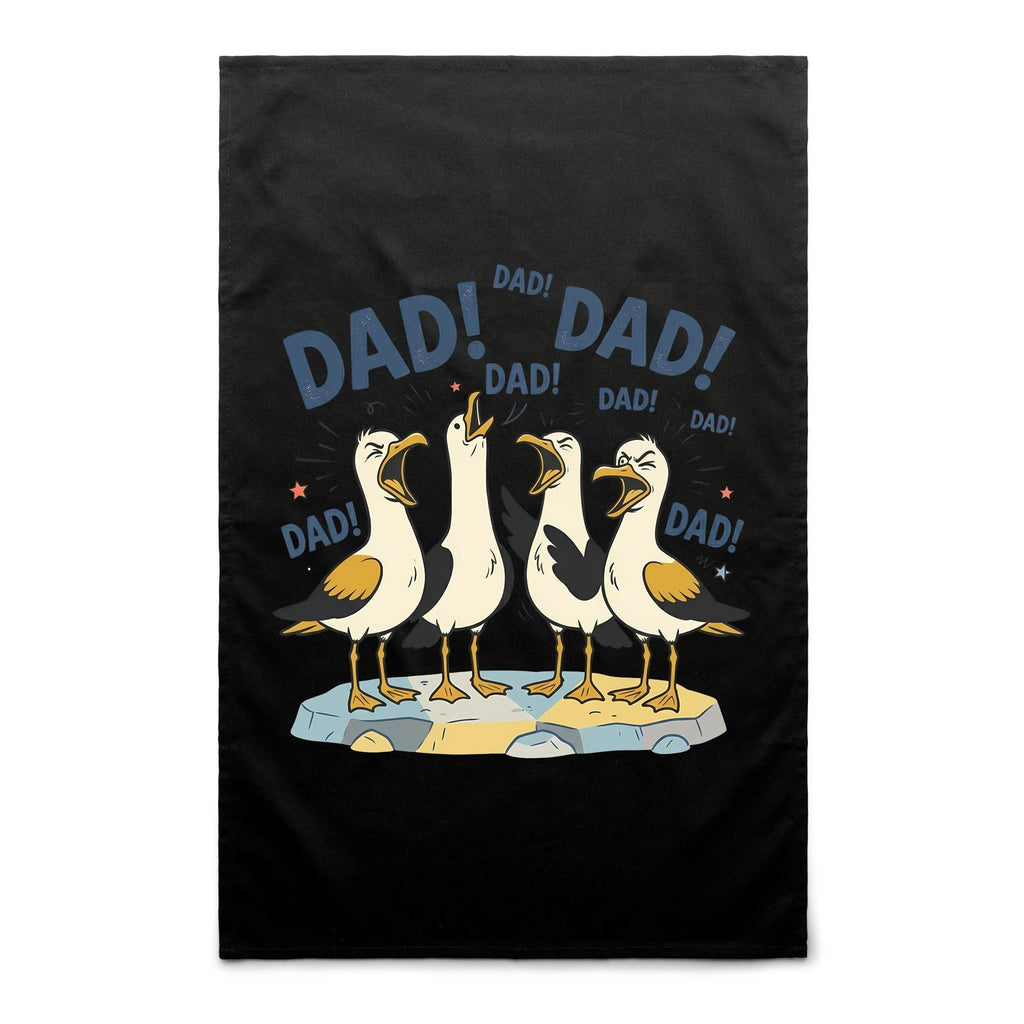 Dad Seagull AS Colour Tea Towel