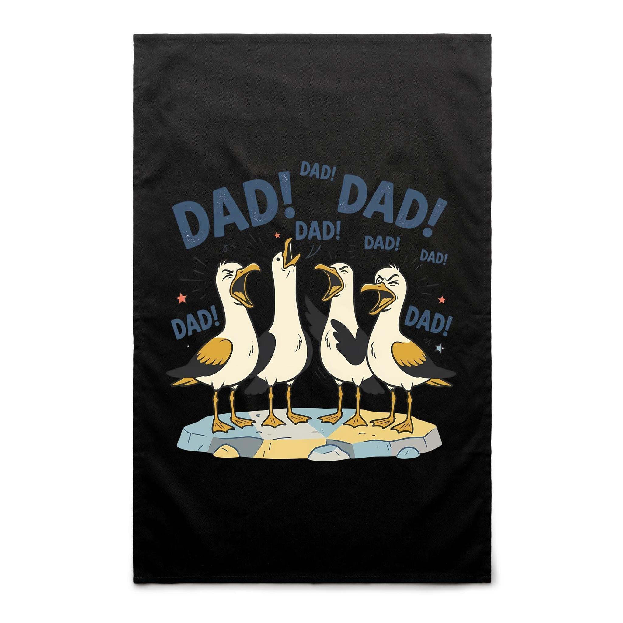 Dad Seagull AS Colour Tea Towel