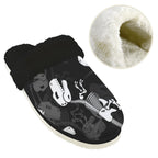 Dinosaur Skeleton Women's Fur Trim Thick-Sole Indoor Slippers Women's Fur Trimmed Slippers animal Printed Offshore