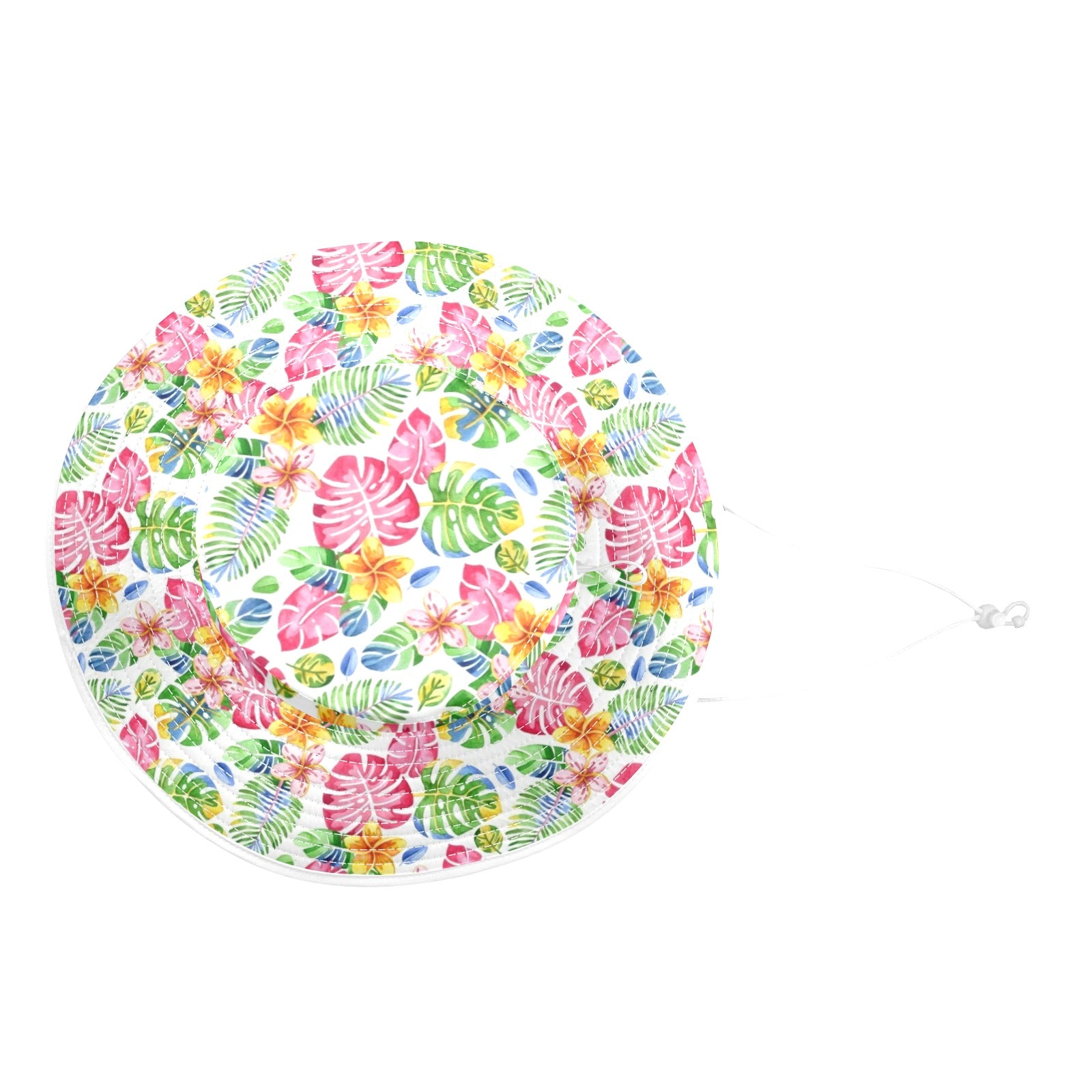 Bright Painted Tropical Wide Brim Bucket Hat Wide Brim Bucket Hat Plants Printed Offshore