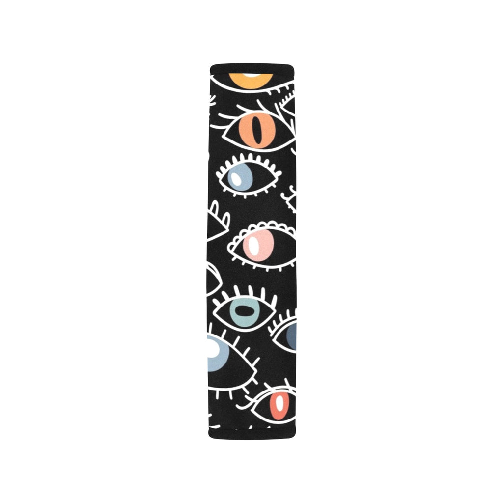 Eyes On Black Car Seat Belt Cover 7''x10'' (Pack of 2) Car Seat Belt Cover 7x10 (Pack of 2) Printed Offshore