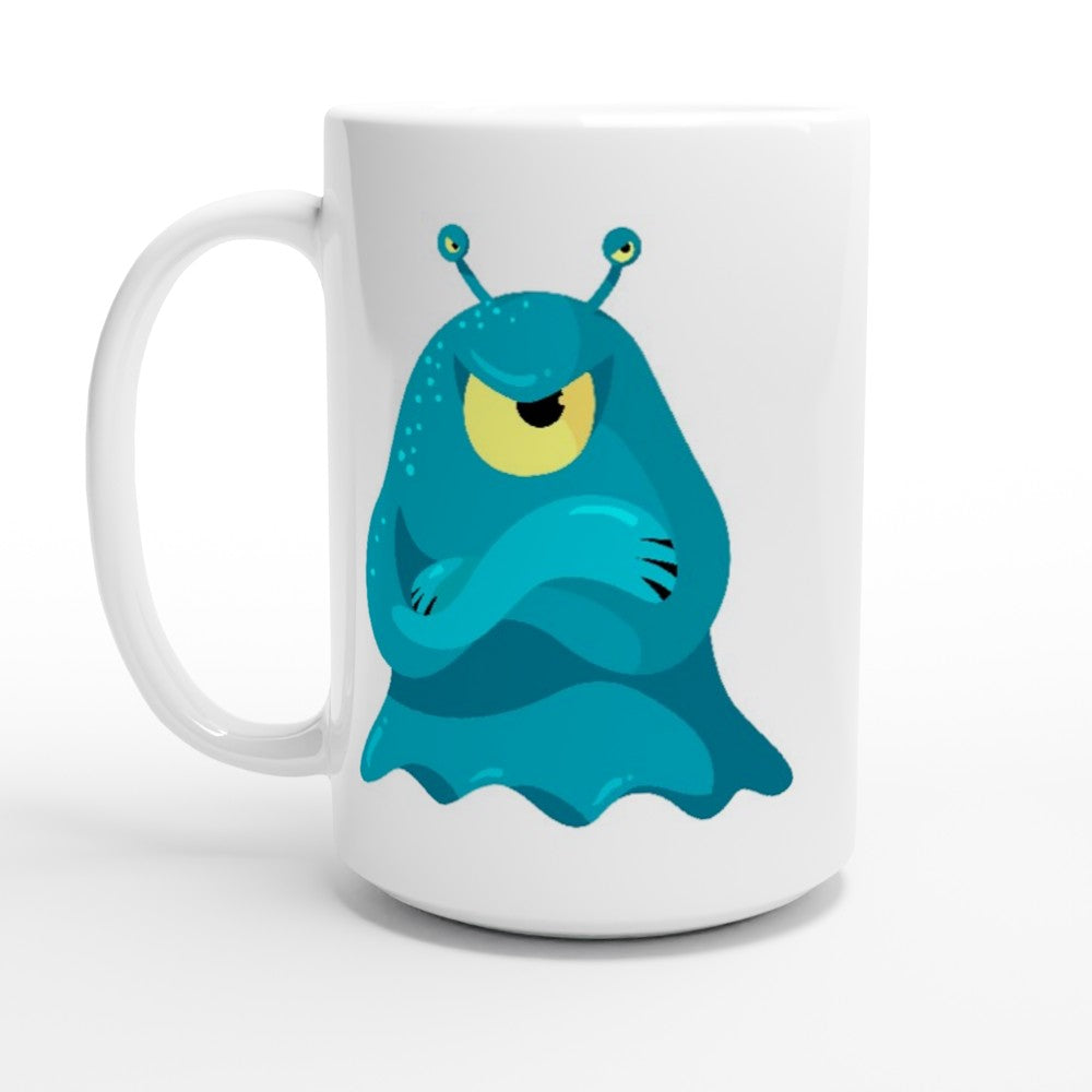 Blue Monster - White 15oz Ceramic Mug Default Title 15oz Mug Globally Fulfilled