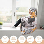 Cat Hello Kids Hooded Blanket 100cm x 130cm Kids Hooded Blanket animal Printed Offshore