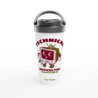 Personalised - Retro TV Technical Difficulties - White 15oz Stainless Steel Travel Mug Default Title Personalised Travel Mug customise Globally Fulfilled personalise