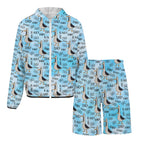 Dad Seagull Men's Lightweight Sun Hoodie & Shorts Set Men's Lightweight Sun Hoodie & Shorts animal Dad Printed Offshore