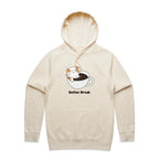 Coffee Break, Cat - Mens Hoodie Ecru Mens Hoodie animal Coffee Printed In Australia