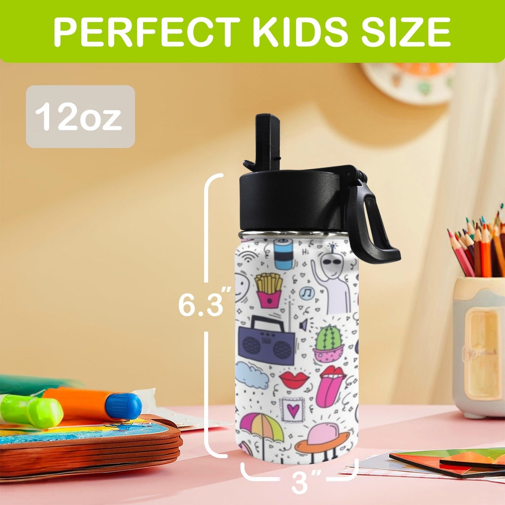 Bright Life 12oz Kids Water Bottle with Straw Lid