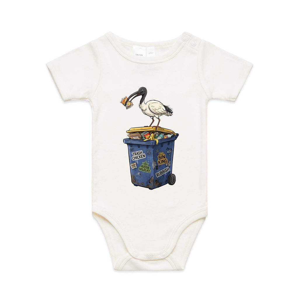Bin Chicken Australian Ibis AS Colour Baby Bodysuit
