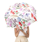 Floral Watercolour - Semi-Automatic Foldable Umbrella (Model U12) Semi-Automatic Foldable Umbrella (U12)