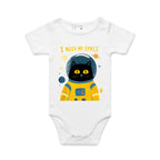 Cat Astronaut, I Need My Space - Baby Bodysuit White Baby Bodysuit animal Printed In Australia Space