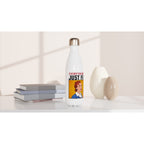 Everything Is Just Fine - White 17oz Stainless Steel Water Bottle White Water Bottle comic Globally Fulfilled