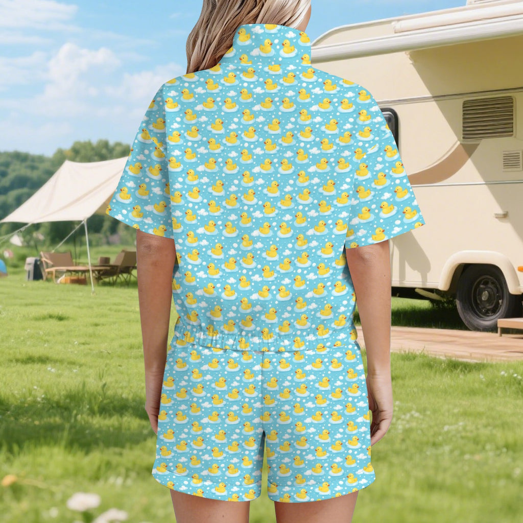 Rubber Ducks Women's Windbreaker Short Set