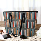 Books - Leather Tote Bag-Large